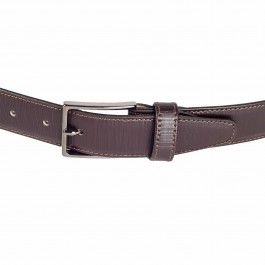 Ceinture cuire lisse brun_boucle-1