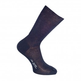 CHAUSSETTES COURTE FIL D'ECOSSE MARINE_SIDE-1